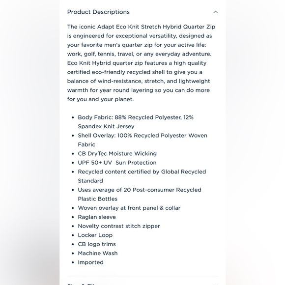 Cutter & Buck men’s L worn once Blue and Black 3/4 pullover see desc in photos - Picture 13 of 13